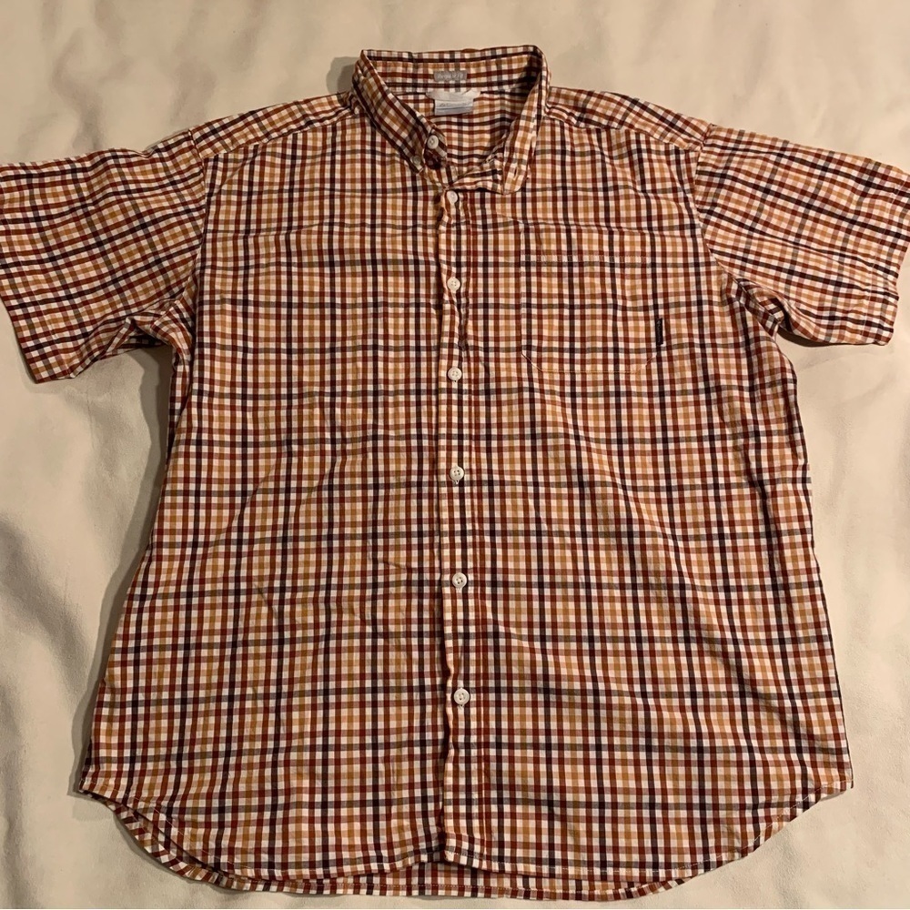 Men’s Columbia Checkered Short Sleeve Shirt Size XL​​​​​​​​​